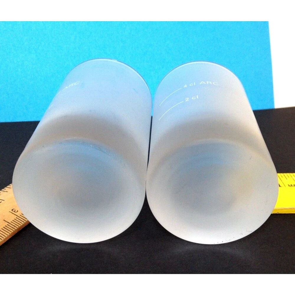 2 Jagermeister Shot Glasses 4cl ARC Frosted Glass Jager Drink Measurements 2oz